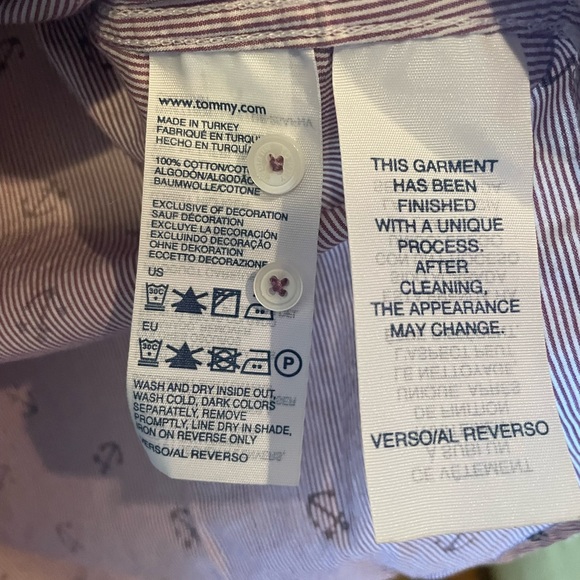 Tommy Hilfiger Nautical Print 100% Cotton Button-Up Shirt 👔 - Picture 7 of 7